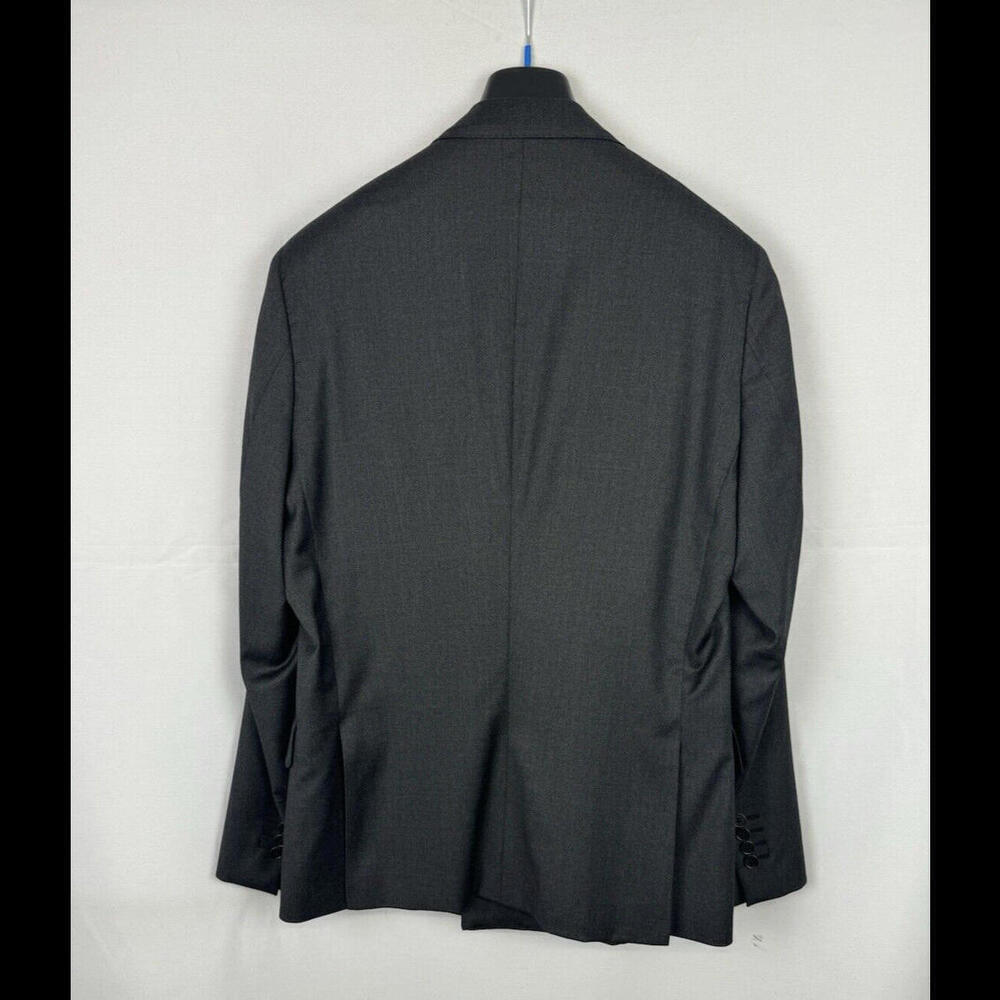 Tombolini Virgin Wool Double-Breasted Blazer Jacket Gray Size 58 - 7 EU, 46 US - Picture 2 of 11